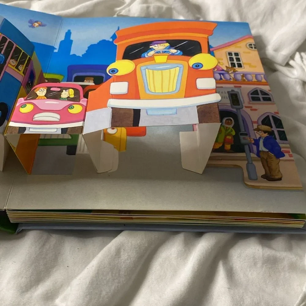 Trains Boats and Planes Interactive Pop-Up Children's Book Educational Transport